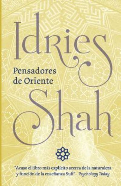 Cover for Idries Shah · Pensadores de Oriente (Paperback Book) (2018)