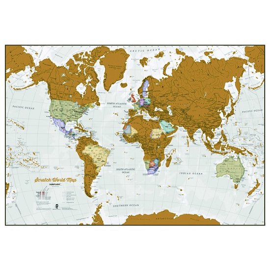 Scratch the World wall map - Maps International - Libros - Maps International Ltd - 9781910378953 - 23 de agosto de 2023