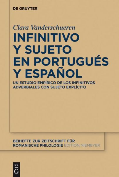 Cover for Vanderschueren · Infinitvo y sujeto en po (Book) [Spanish, Bilingual edition] (2013)