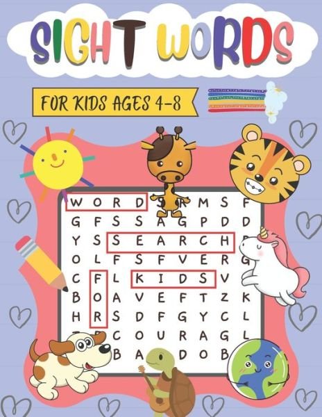 Cover for MMD Joeh · Sight words Word Search For Kids 4-8: Easy word Search Puzzles With Sight Words, To Help Your Kids Improve Their Spelling Skills and Vocabulary (Taschenbuch) (2022)