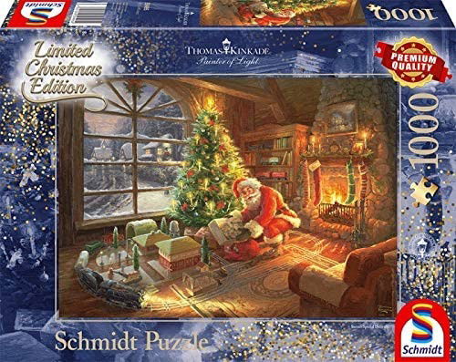 Santa's Special Delivery by Thomas Kinkade - 1000 Piece Schmidt Puzzle - Kinkade - Bøger - ASMODEE - 4001504594954 - 30. juni 2023