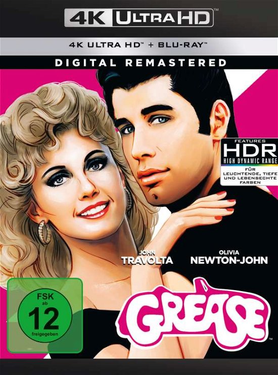 Cover for John Travolta,olivia Newton-john,frankie Avalon · Grease (4K Ultra HD/BD) (2018)