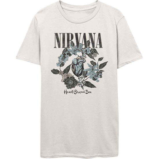 Nirvana Unisex T-Shirt: Heart Shape Box - Nirvana - Produtos - PHD - 5056012045954 - 5 de março de 2021