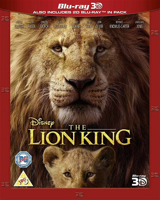Cover for The Lion King 3D Live Action · The Lion King (Live Action) 3D + 2D (Blu-ray) (2019)