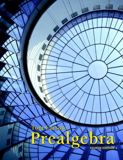 Cover for Tom Carson · Prealgebra (Paperback Book) (2011)