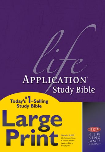 Cover for Tyndale House Publishers · NKJV Life Application Study Bible Large Print (Hardcover Book) [Large type / large print edition] (2013)