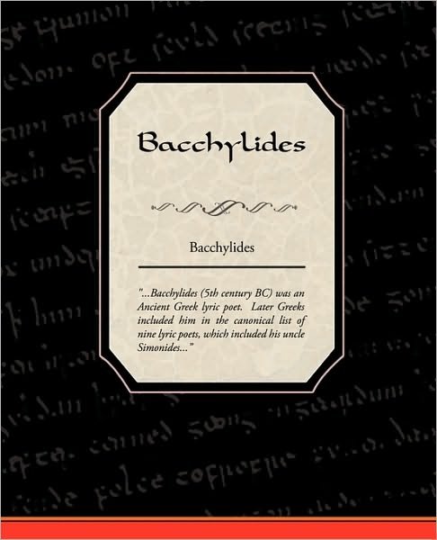 Cover for Bacchylides (Paperback Book) (2010)