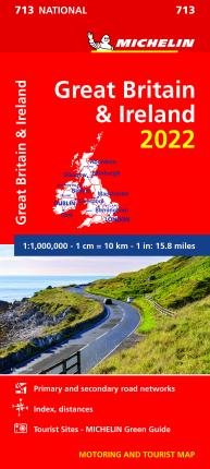 Great Britain & Ireland 2022 - Michelin National Map 713 - Michelin - Boeken - Michelin Editions des Voyages - 9782067254954 - 9 juni 2022