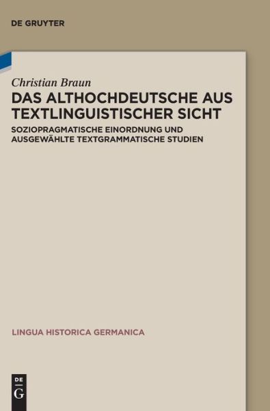 Cover for Braun · Das Althochdeutsche aus textlingu (Book) (2017)