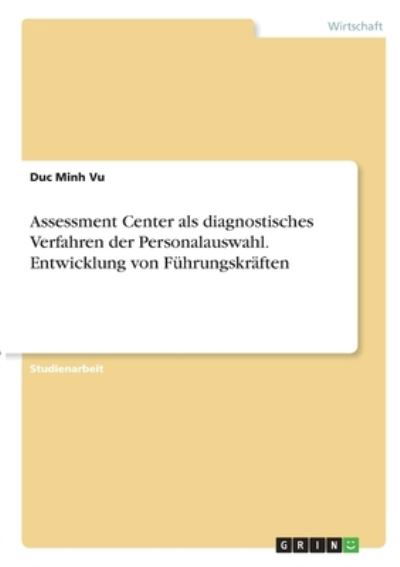 Cover for Vu · Assessment Center als diagnostisches (N/A)