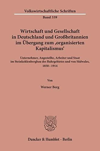 Cover for Berg · Wirtschaft und Gesellschaft in Deu (Bog) (1984)