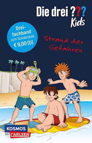 Cover for Ulf Blanck · Die drei ??? Kids: Strand der Gefahren. Dreifachband. (Enthält die Bände: Achtung, Strandräuber!, Insel der Haie, Surfstrand in Gefahr) (Bog) (2024)