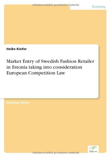 Cover for Kiefer · Market Entry of Swedish Fashion (Book) (2004)