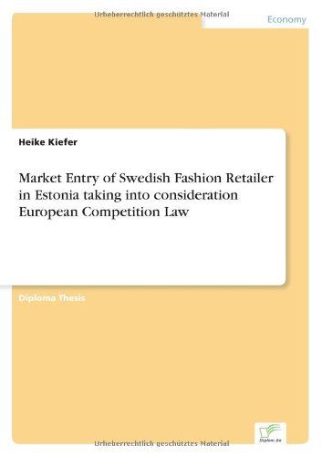 Cover for Kiefer · Market Entry of Swedish Fashion (Book) (2004)