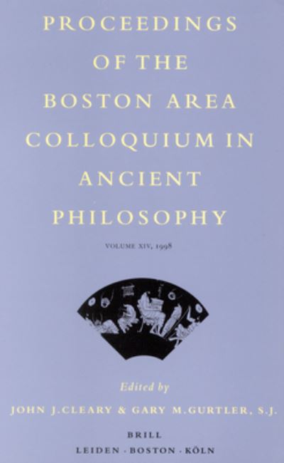 Cover for John J. Cleary · Proceedings of the Boston Area Colloquium in Ancient Philosophy (Paperback Book) (1999)