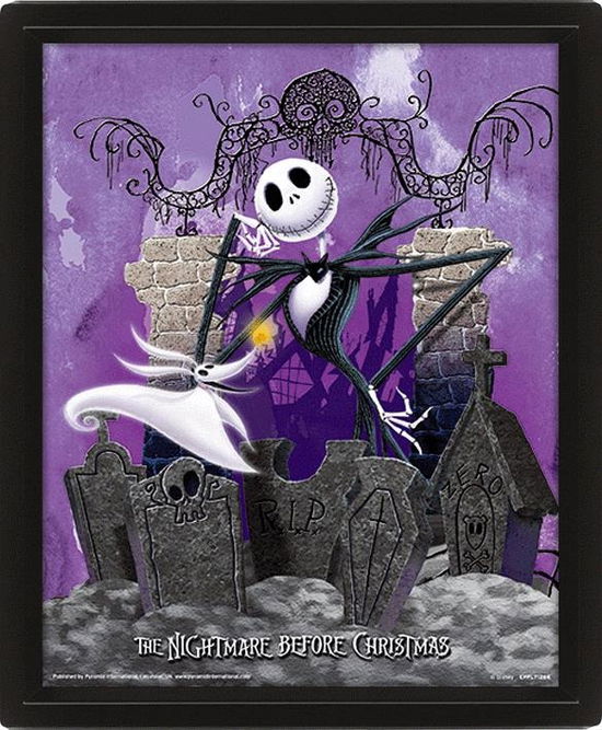 The Nightmare Before Christmas - Graveyard - 25X20 Cm (3D Lenticular Print / Stampa) - Disney: Pyramid - Produtos -  - 5051265999955 - 