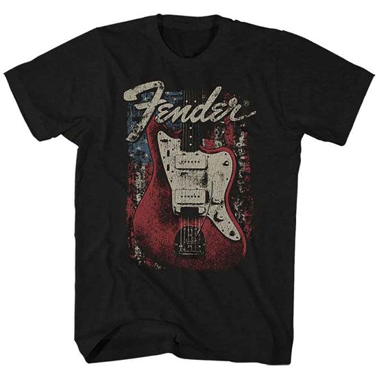 Fender · Fender Unisex T-Shirt: Distressed Guitar (T-shirt) [size M] [Black - Unisex edition] (2020)