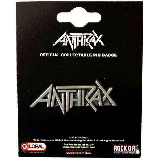 Anthrax Pin Badge: Logo - Anthrax - Merchandise - - 5056737237955 - February 16, 2024
