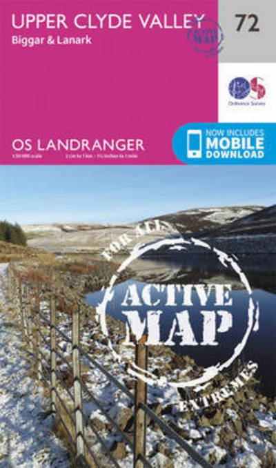 Cover for Ordnance Survey · Upper Clyde Valley, Biggar &amp; Lanark - OS Landranger Active Map (Kort) [February 2016 edition] (2016)
