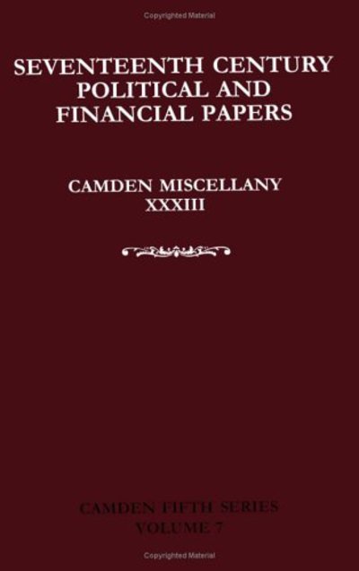 Cover for Ransome, David R. (Rhode Island School of Design) · Seventeenth-Century Parliamentary and Financial Papers: Camden Miscellany XXXIII - Camden Fifth Series (Inbunden Bok) (1996)