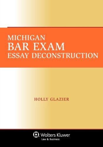 Cover for Holly Glazier · Michigan Bar Exam Essay Deconstruction (Taschenbuch) (2011)