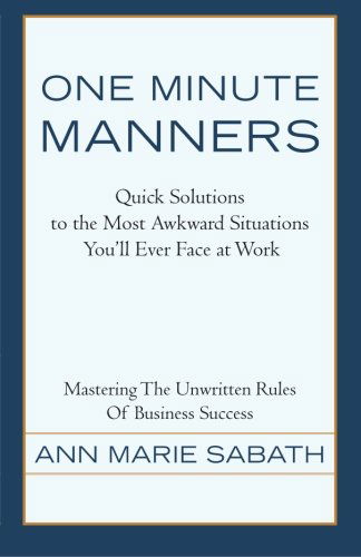 Cover for Ann Marie Sabath · One Minute Manners (Paperback Book) (2013)