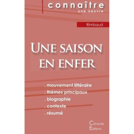 Cover for Arthur Rimbaud · Fiche de lecture Une saison en enfer de Rimbaud (Analyse litteraire de reference et resume complet) (Paperback Bog) (2019)