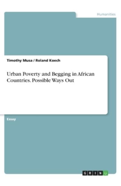 Cover for Musa · Urban Poverty and Begging in Afric (Buch)