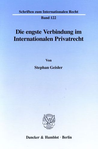 Cover for Geisler · Die engste Verbindung im Intern (Book) (2001)