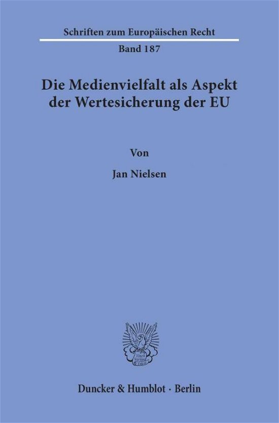 Cover for Nielsen · Die Medienvielfalt als Aspekt d (Bok) (2019)