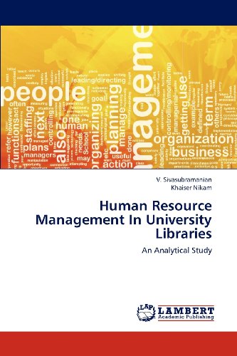 Cover for Khaiser Nikam · Human Resource Management in University Libraries: an Analytical Study (Pocketbok) (2012)