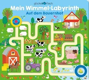 Cover for Kasia Dudziuk · Glücksfisch: Mein Wimmel-Labyrinth: Auf dem Bauernhof (Bok) (2023)