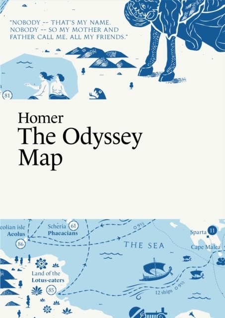 Cover for Thelander, Martin, Master of Fine Arts · Homer, The Odyssey Map - Literary Maps Series (Kort) (2024)