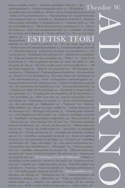 Cover for Theodor W. Adorno · Estetisk teori (Taschenbuch) (2019)