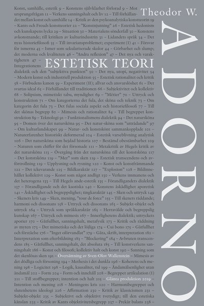 Cover for Theodor W. Adorno · Estetisk teori (Bok) (2019)