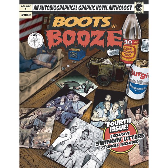 Cover for Boots-n-booze · Comic with the Swingin’ Utters 7&quot; (Bog) (2023)