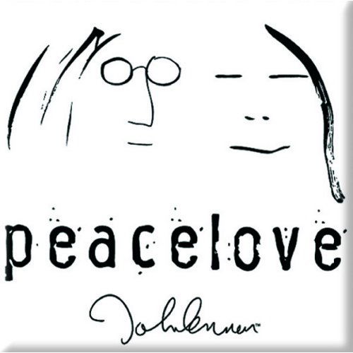 John Lennon Fridge Magnet: Peacelove Black On White - John Lennon - Merchandise - Epic Rights - 5055295317956 - 17. Oktober 2014