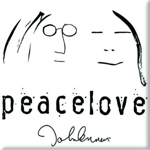 John Lennon Fridge Magnet: Peacelove Black On White - John Lennon - Koopwaar - Epic Rights - 5055295317956 - 17 oktober 2014