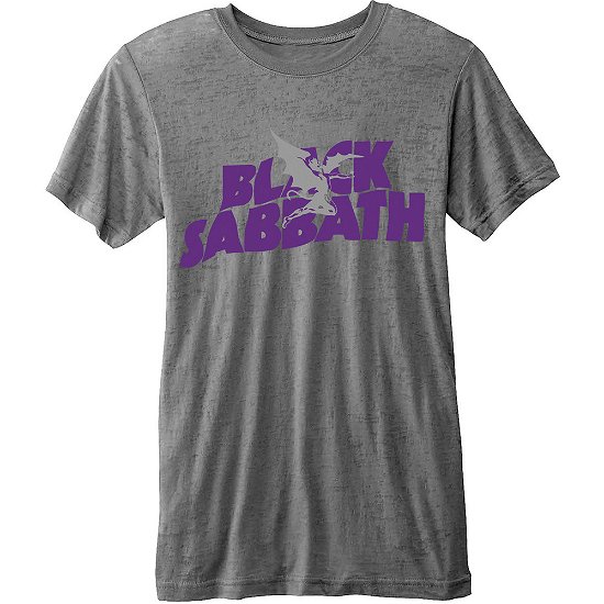 Black Sabbath Unisex T-Shirt: Logo (Burnout) - Black Sabbath - Merchandise - Bravado - 5055979929956 - 