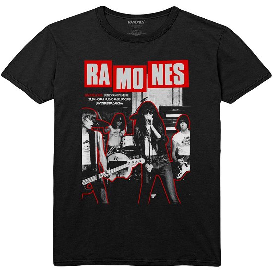 Ramones Unisex T-Shirt: Barcelona - Ramones - Produtos -  - 5056561048956 - 