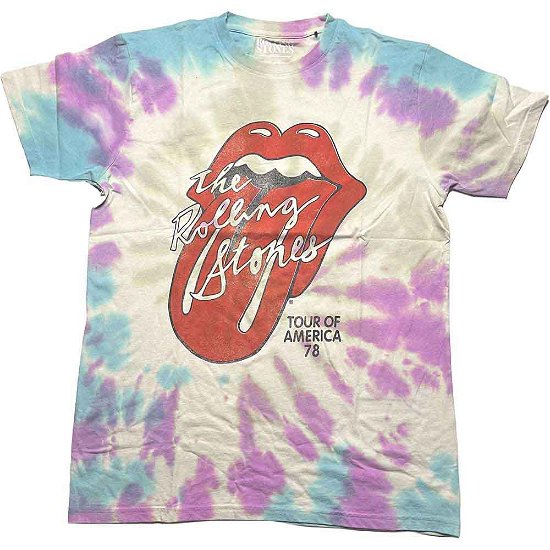 The Rolling Stones Unisex T-Shirt: Tour of USA '78 (Wash Collection) - The Rolling Stones - Merchandise -  - 5056561064956 - 