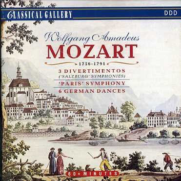 3 Divertimentos / Paris Symphony - Wolfgang Amadeus Mozart - Musik - CLASSICAL GALLERY - 8712177018956 - 14. April 2016