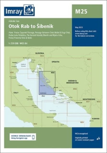 Cover for Imray · Imray Chart M25: M25 Otok Rab to Sibenik - C (Map) [New edition] (2023)