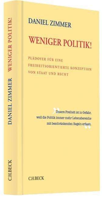 Cover for Zimmer · Weniger Politik! (Bog)