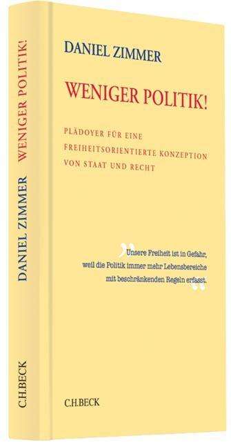 Cover for Zimmer · Weniger Politik! (Book)