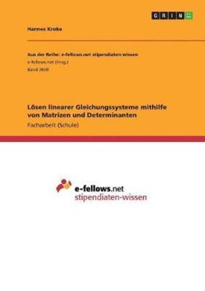 Cover for Kroke · Lösen linearer Gleichungssysteme (Book)