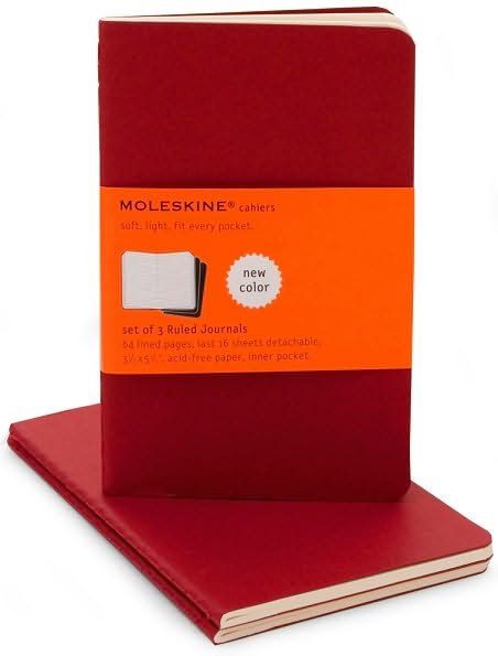Moleskine · Moleskine Ruled Cahier - Red Cover (3 Set) - Moleskine Cahier (Book pack) (2009)