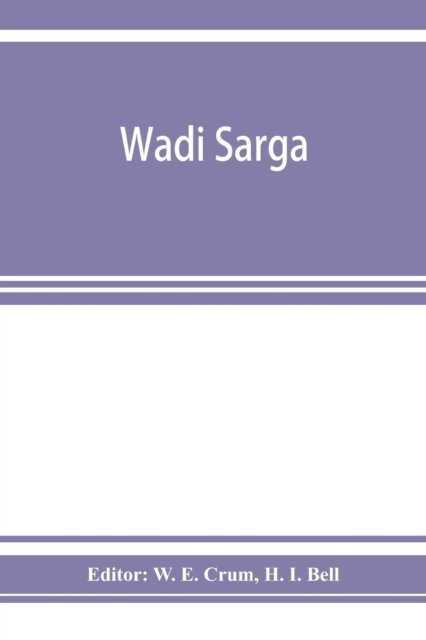 Cover for H I Bell · Wadi Sarga (Pocketbok) (2019)