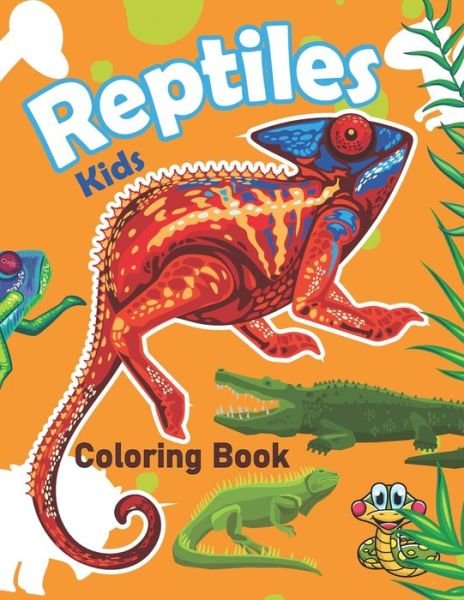Reptiles Kids Coloring Book: Reptiles Designs For Boys and Girls Aged 3-5 / 5-8 ! - Rare Bird Books - Książki - Independently Published - 9798537482956 - 14 lipca 2021