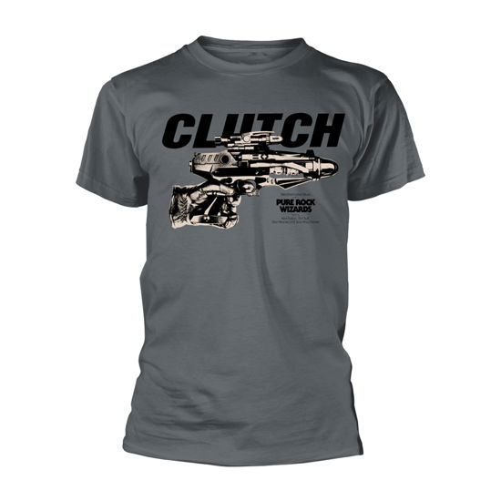 Cover for Clutch · Pure Rock Wizards (Grey) (T-shirt) [size S] (2021)